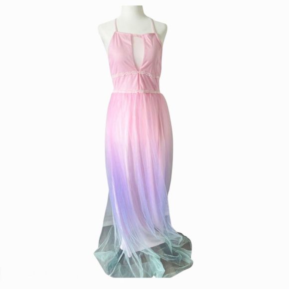 LUKALULA - Rainbow Gradient Long Fairy Dress - Picture 1 of 3